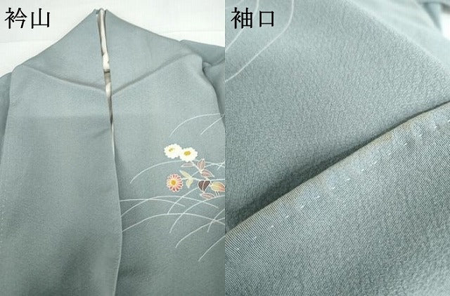 平和屋着物●京加賀友禅　百貫達雄　訪問着　枝花文　正絹　逸品　AABF9148cs