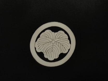 平和屋着物●男性　黒紋付　正絹　逸品　AABF9150cs