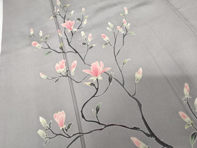 平和屋着物●訪問着 友禅 作家物 枝花文 暈し染め 正絹 逸品 AABF9151cs