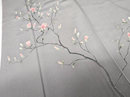 平和屋着物●訪問着 友禅 作家物 枝花文 暈し染め 正絹 逸品 AABF9151cs