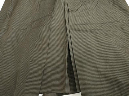 平和屋着物●男性 馬乗り袴 縞 正絹 逸品 AABF9154cs