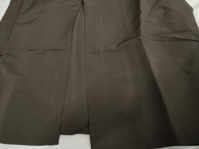 平和屋着物●男性　馬乗り袴　縞　正絹　逸品　AABF9156cs