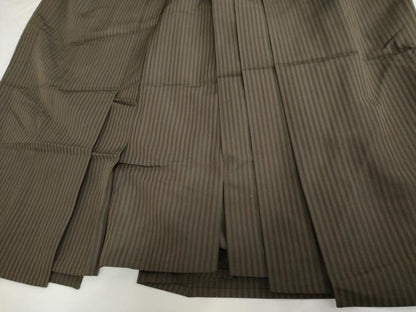 平和屋着物●男性　馬乗り袴　縞　正絹　逸品　AABF9157cs
