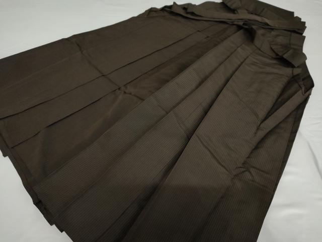 平和屋着物●男性 馬乗り袴 縞 正絹 逸品 AABF9158cs