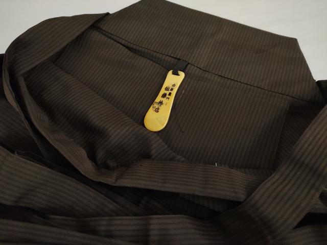 平和屋着物●男性 馬乗り袴 縞 正絹 逸品 AABF9158cs