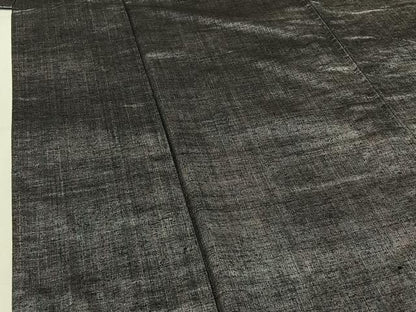 平和屋着物▽上質な紬 単衣 霞文 正絹 逸品 AABF9163jh