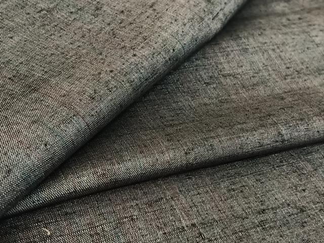 平和屋着物▽上質な紬 単衣 霞文 正絹 逸品 AABF9163jh