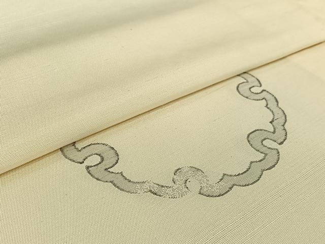 平和屋着物▽上質な紬 単衣 雪輪文 正絹 逸品 AABF9165jh