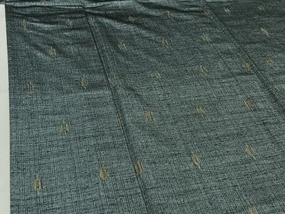 平和屋着物▽上質な紬 単衣 幾何学文様 正絹 逸品 AABF9169jh