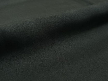 平和屋着物▽男性　黒紋付　単衣　羽織セット　暗黒色　正絹　逸品　AABF9170jh