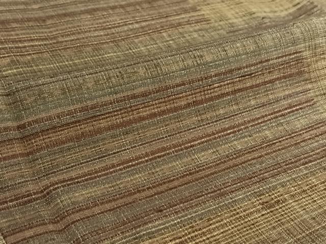 平和屋着物▽京都府認定 京の名工 雛屋友禅 紬 単衣 横段文 正絹 逸品 AABF9178jh