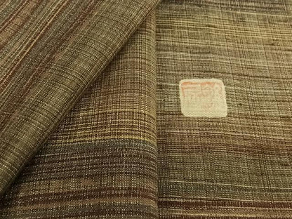 平和屋着物▽京都府認定 京の名工 雛屋友禅 紬 単衣 横段文 正絹 逸品 AABF9178jh