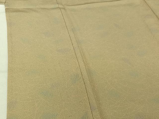 平和屋着物▽上質な小紋 単衣 作家物 芝文 鬼しぼ縮緬 正絹 逸品 AABF9182jh