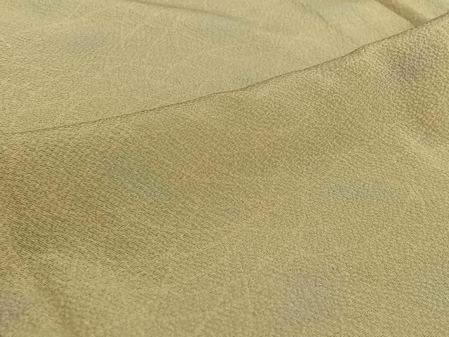 平和屋着物▽上質な小紋 単衣 作家物 芝文 鬼しぼ縮緬 正絹 逸品 AABF9182jh