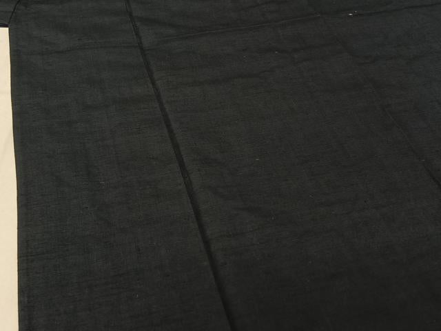 平和屋着物▽男性 紬 単衣 濃藍色 アンサンブル 正絹 逸品 AABF9184jh