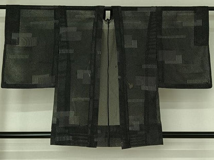 平和屋着物▽羽織 スリーシーズン 春夏秋 塵除け 幾何学文様 正絹 逸品 AABF9192jh