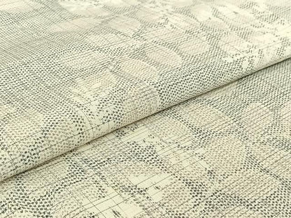 平和屋着物▽上質な紬 単衣 草花文 正絹 逸品 AABF9195jh