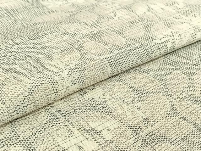 平和屋着物▽上質な紬 単衣 草花文 正絹 逸品 AABF9195jh