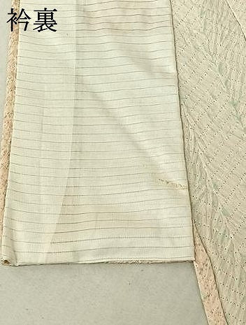 平和屋着物▽名門 藤娘きぬたや 総絞り・杢目絞り 訪問着 単衣 樹林文 暈し染め 正絹 逸品 AABF9196jh