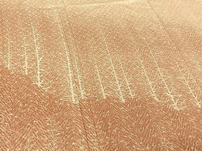 平和屋着物▽名門 藤娘きぬたや 総絞り・杢目絞り 訪問着 単衣 樹林文 暈し染め 正絹 逸品 AABF9196jh