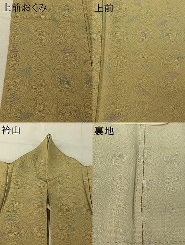 平和屋着物▽上質な小紋 単衣 薄文 正絹 逸品 AABF9200jh