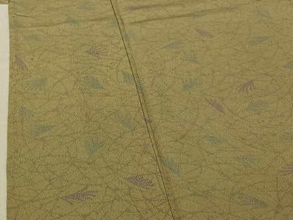 平和屋着物▽上質な小紋 単衣 薄文 正絹 逸品 AABF9200jh