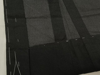 平和屋着物▽男性 羽織 スリーシーズン 春夏秋 塵除け 暗黒色 正絹 逸品 AABF9201jh