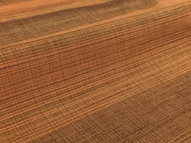 平和屋着物▽上質な紬　単衣　横段文　正絹　逸品　AABF9211jh