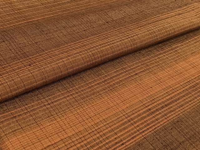 平和屋着物▽上質な紬　単衣　横段文　正絹　逸品　AABF9211jh