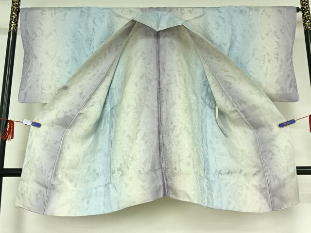 平和屋着物▽道中着 スリーシーズン 春夏秋 塵除け 草花文 暈し染め 正絹 逸品 AABF9220jh