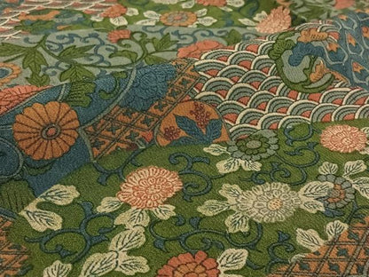 平和屋着物▽上質な小紋 単衣 吉祥花鳥文 正絹 逸品 AABF9221jh
