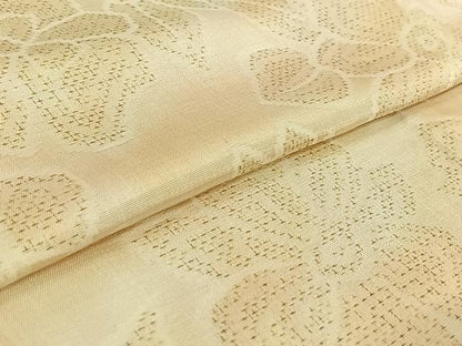 平和屋着物▽お召 単衣 草花文 暈し染め 正絹 逸品 AABF9226jh