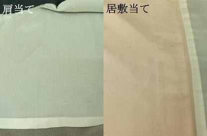 平和屋着物▽訪問着　単衣　片身替わり　格子　洗える着物　AABF9230jh