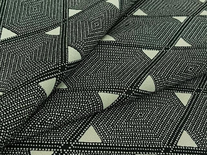 平和屋着物▽上質な小紋 単衣 幾何学文様 三越扱い 正絹 逸品 AABF9233jh
