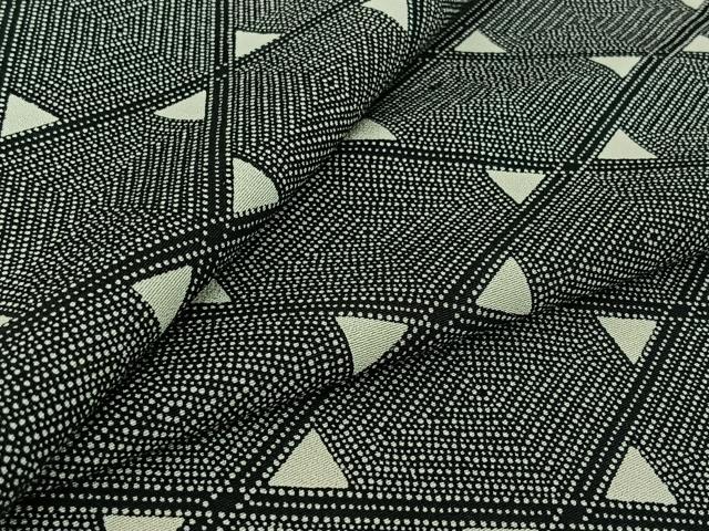 平和屋着物▽上質な小紋 単衣 幾何学文様 三越扱い 正絹 逸品 AABF9233jh