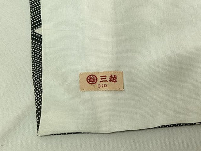 平和屋着物▽上質な小紋 単衣 幾何学文様 三越扱い 正絹 逸品 AABF9233jh