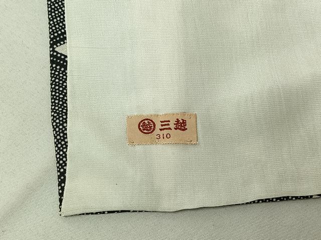 平和屋着物▽上質な小紋 単衣 幾何学文様 三越扱い 正絹 逸品 AABF9233jh