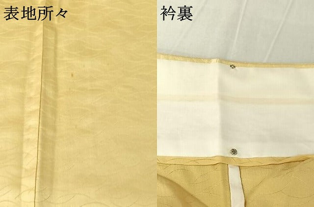 平和屋着物▽上質な色無地　単衣　芝地紋　砥粉色　正絹　逸品　AABF9237jh