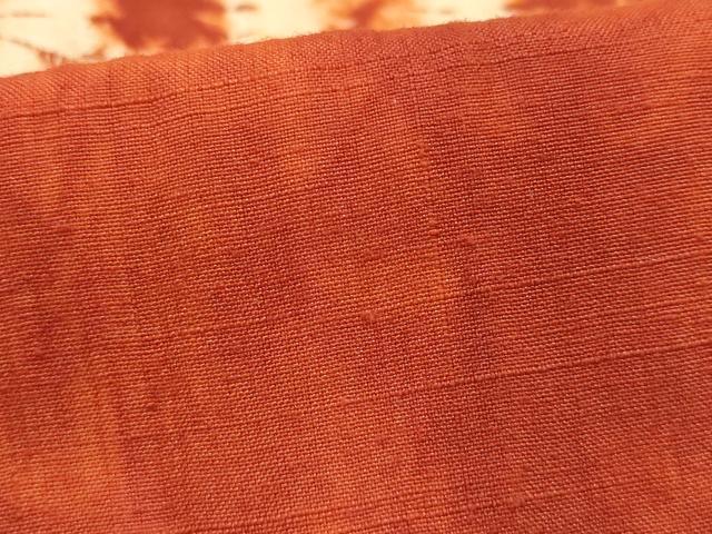 平和屋着物●極上　岩手の匠　草紫堂　南部絞り　茜染　綿　和装小物　テーブルセンター　逸品　AABF9267ay