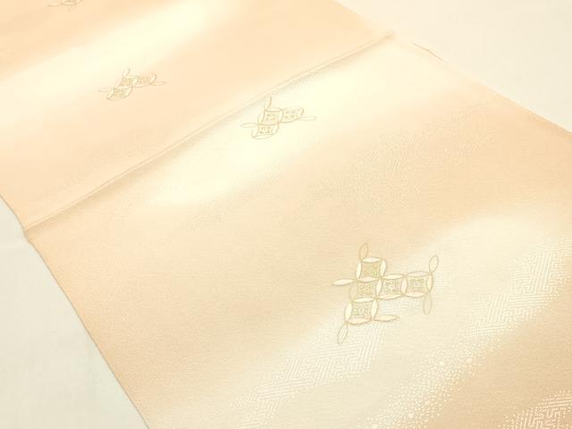 平和屋着物●絞彩苑　種田　和装小物　帯揚げ　手刺繍　七宝　暈し染め　金彩　逸品　AABF9270ay