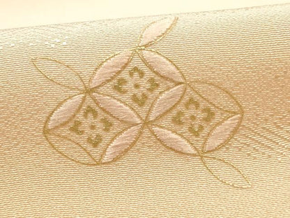 平和屋着物●絞彩苑　種田　和装小物　帯揚げ　手刺繍　七宝　暈し染め　金彩　逸品　AABF9270ay