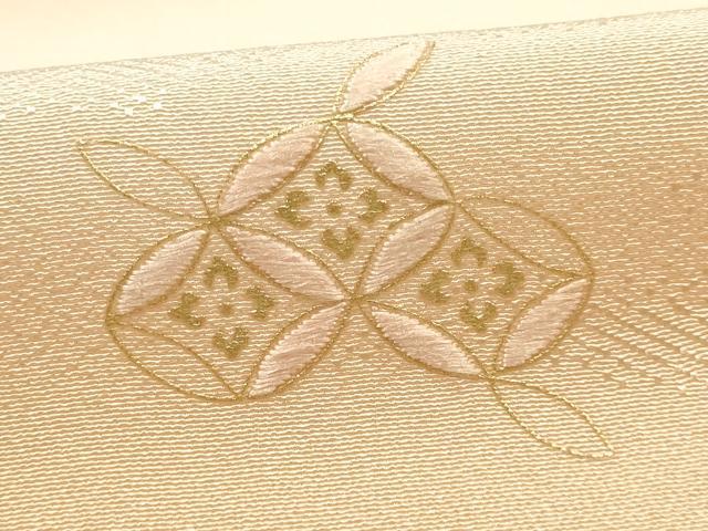 平和屋着物●絞彩苑　種田　和装小物　帯揚げ　手刺繍　七宝　暈し染め　金彩　逸品　AABF9270ay