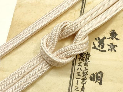 平和屋着物●極上　有職組紐道明　帯締め　冠組　洗柿色　宮内庁御用　国立博物館御用　東京芸術大学御用 　逸品　AABF9288ay