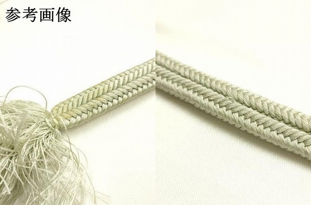 平和屋着物●極上　有職組紐道明　帯締め　冠組　灰黄緑色　宮内庁御用　国立博物館御用　東京芸術大学御用 　逸品　AABF9301ay