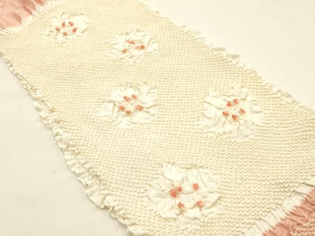 平和屋本店●和装小物　帯締め・帯揚げセット　振袖用　絞り　中抜き　舞花文　瑞色　暈し　撚り房　逸品　未使用品あり　AABF9375ay