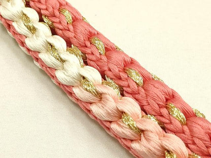 平和屋本店●和装小物　帯締め・帯揚げセット　総絞り　刺繍　舞蝶芝花文　暈し　金糸　正絹　逸品　未使用品あり　AABF9376ay