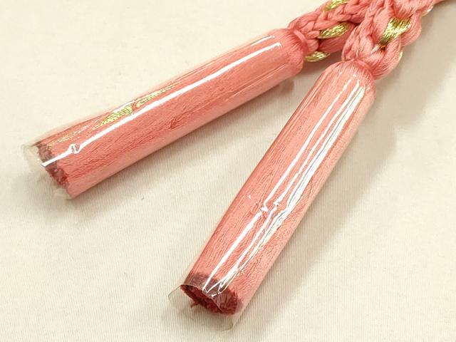 平和屋本店●和装小物　帯締め・帯揚げセット　総絞り　刺繍　舞蝶芝花文　暈し　金糸　正絹　逸品　未使用品あり　AABF9376ay
