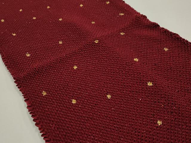 平和屋本店●和装小物　帯締め・帯揚げセット　振袖用　総絞り　箔散らし　装飾　ラインストーン　金糸　金彩　撚り房　逸品　AABF9377ay