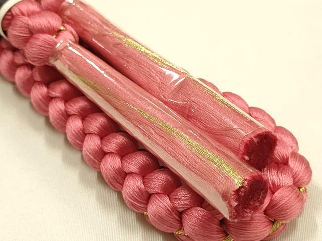 平和屋本店●和装小物　帯締め・帯揚げセット　総絞り　草花文　金糸　金彩　正絹　逸品　未使用品あり　AABF9378ay