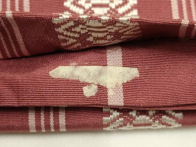 平和屋着物◎本場筑前博多織 半幅帯 献上 正絹 逸品 AABF9384ay